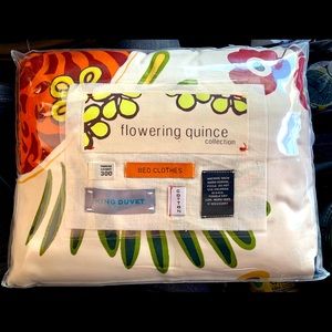 Anthropologie Flowing Quince Collection King Duvet Cover NEW